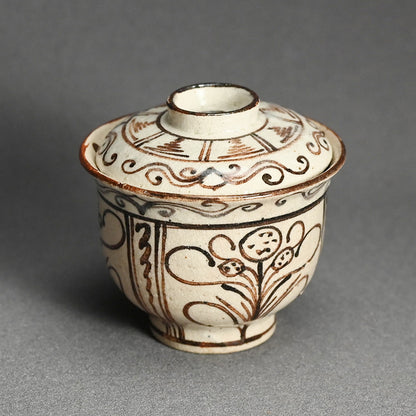 Set of 10 Small Edo period Lidded Kaiseki Bowls