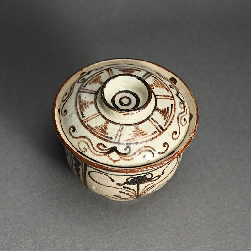 Set of 10 Small Edo period Lidded Kaiseki Bowls