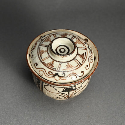 Set of 10 Small Edo period Lidded Kaiseki Bowls