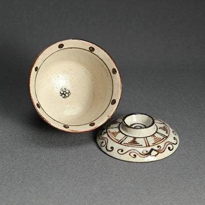 Set of 10 Small Edo period Lidded Kaiseki Bowls