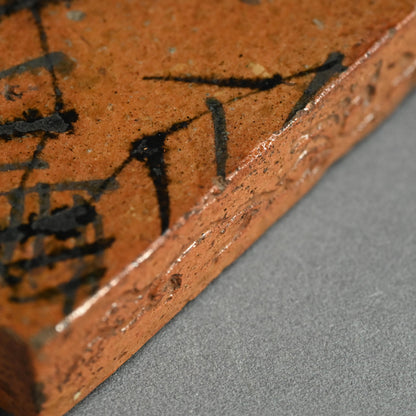 Antique Japanese Ceramic Tile for Maccha Tea Ceremony