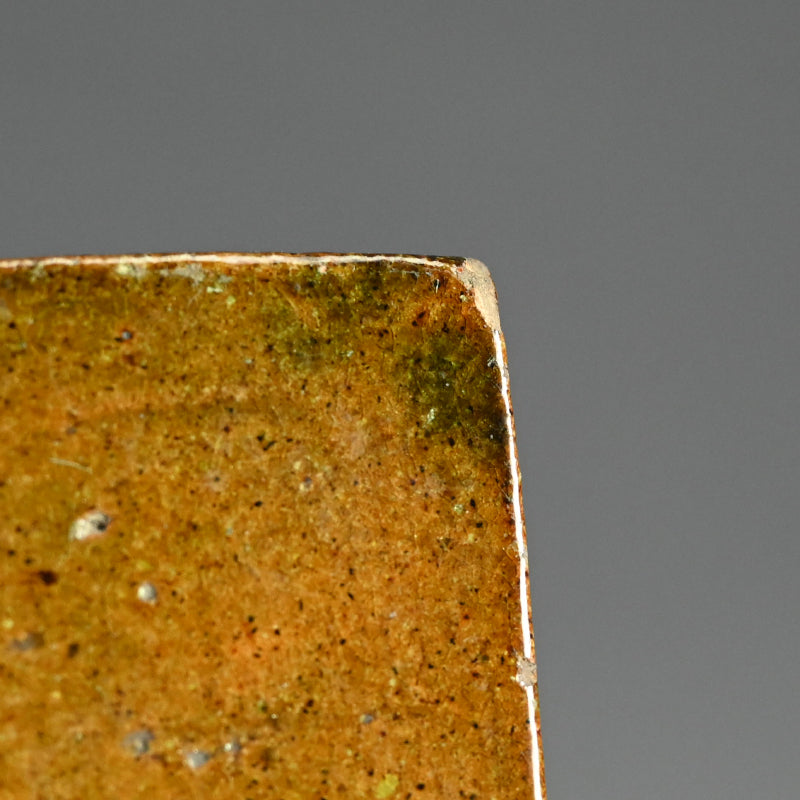 Antique Japanese Ceramic Tile for Maccha Tea Ceremony