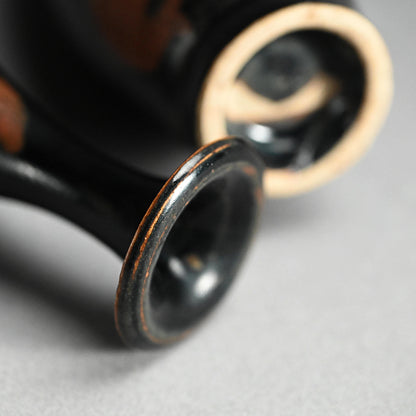 絶妙なアンティーク天目陶器花瓶セット