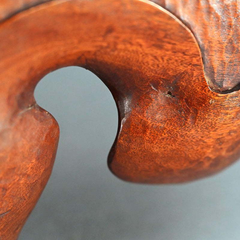 Taisho Period Carved Wooden Tea Tray ー高橋 皖山 “漢詩入 木彫香盆”