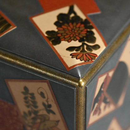 アンティーク漆箱、花札デザイン ー 入山白翁「花札蒔絵手筥」