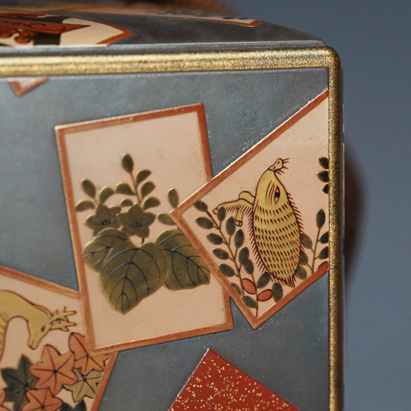 アンティーク漆箱、花札デザイン ー 入山白翁「花札蒔絵手筥」