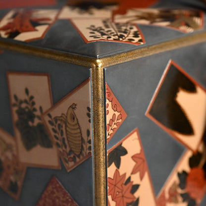 アンティーク漆箱、花札デザイン ー 入山白翁「花札蒔絵手筥」