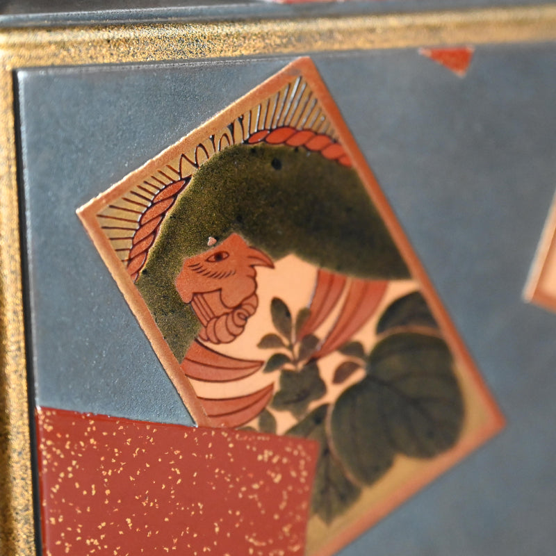 アンティーク漆箱、花札デザイン ー 入山白翁「花札蒔絵手筥」