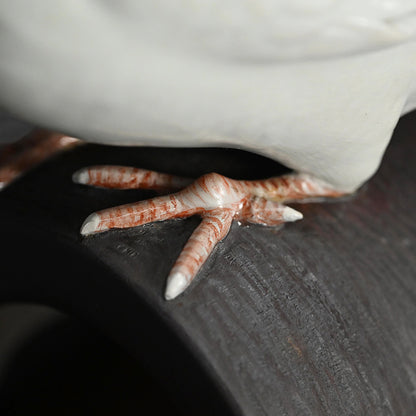 Pigeon on Tile Ceramic Sculpture ー宮川 (真葛) 香山 “古瓦鳩置物"