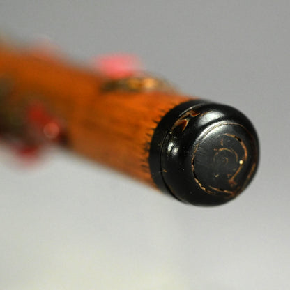 Exquisite Lacquered-Bamboo Incense Container ー金城 一国斎 "蜂花象嵌竹香筒"