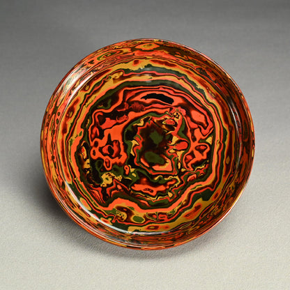 Exquisite Japanese Tsuishu Layered Lacquer Sweets Dish