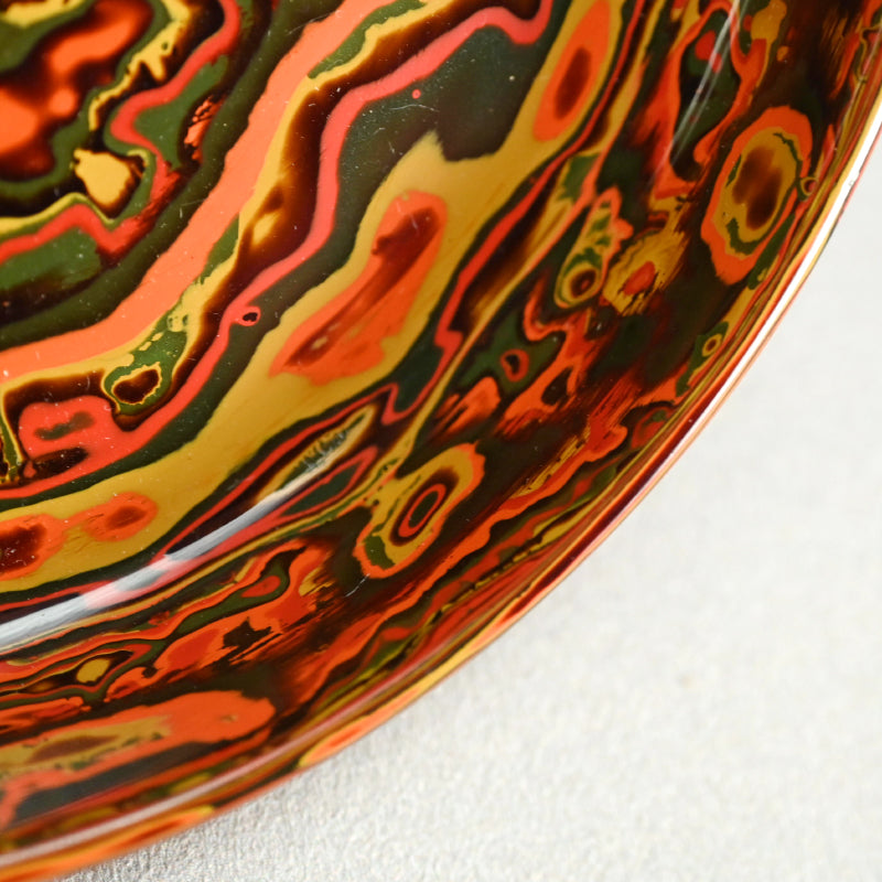 Exquisite Japanese Tsuishu Layered Lacquer Sweets Dish
