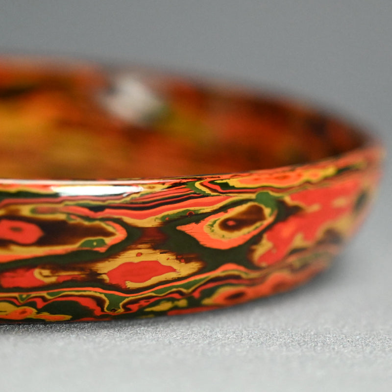 Exquisite Japanese Tsuishu Layered Lacquer Sweets Dish