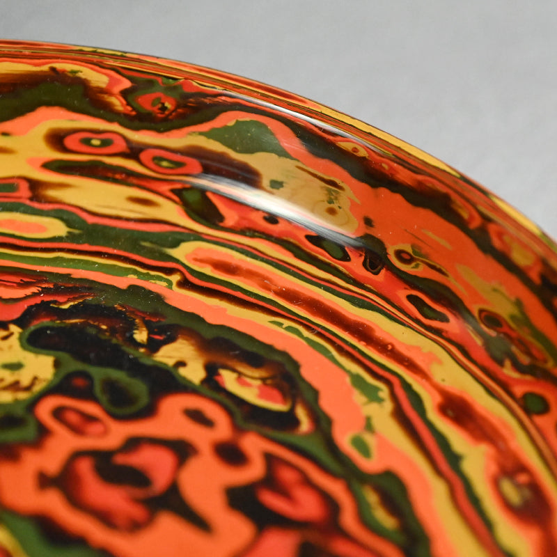 Exquisite Japanese Tsuishu Layered Lacquer Sweets Dish