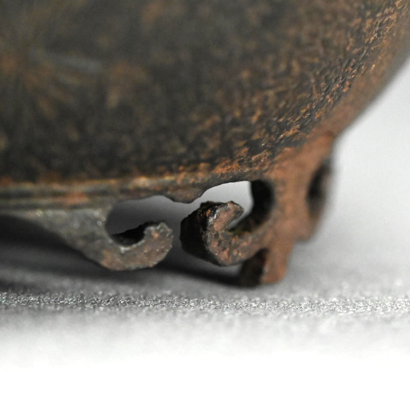 Antique Japanese Iron Choshi Sake Kettle with Silver