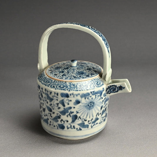 Antique Japanese Koimari Porcelain Choshi Sake Pot