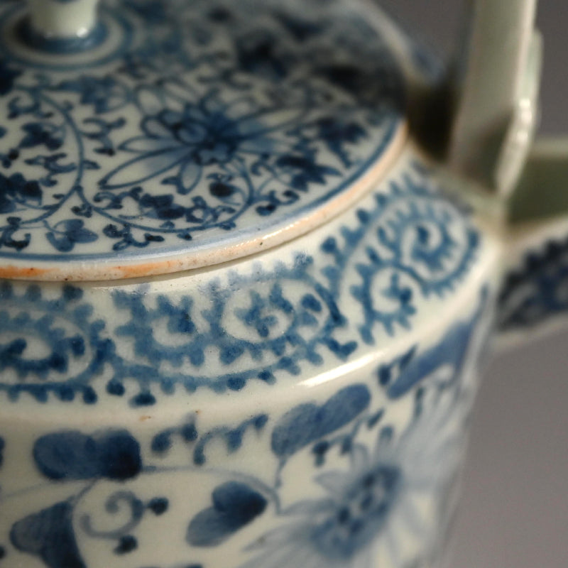 Antique Japanese Koimari Porcelain Choshi Sake Pot