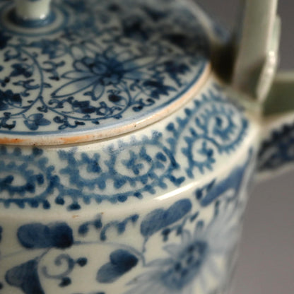 Antique Japanese Koimari Porcelain Choshi Sake Pot