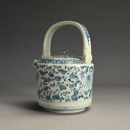 Antique Japanese Koimari Porcelain Choshi Sake Pot