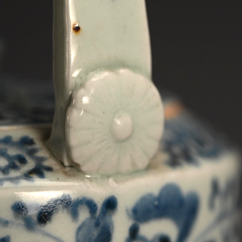 Antique Japanese Koimari Porcelain Choshi Sake Pot