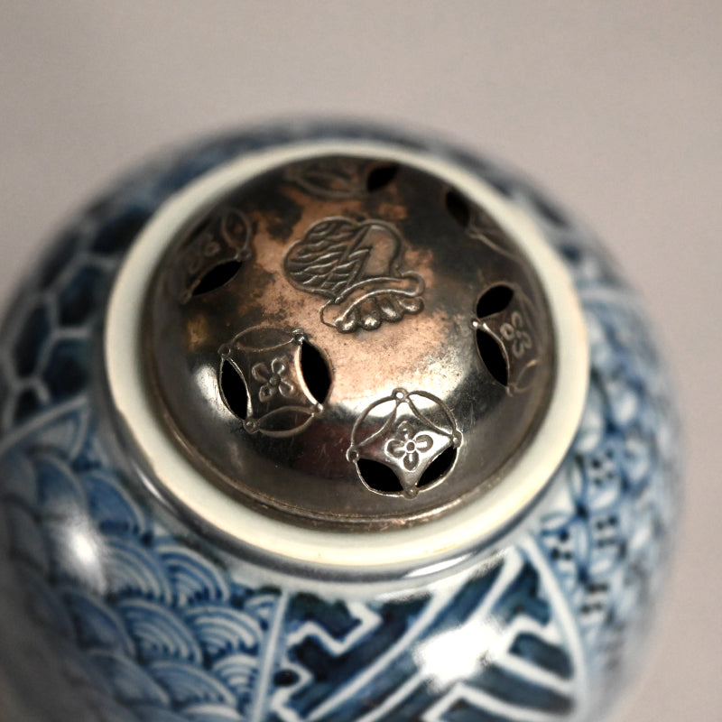 Repurposed Tozan-yaki Porcelain Tea-Caddy/Koro