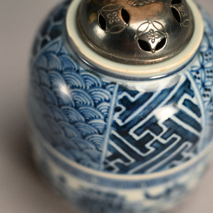 Repurposed Tozan-yaki Porcelain Tea-Caddy/Koro