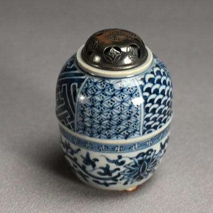 Repurposed Tozan-yaki Porcelain Tea-Caddy/Koro