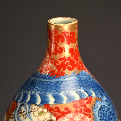 Large 18th c. Japanese Ko-Imari Porcelain Tokkuri Vase