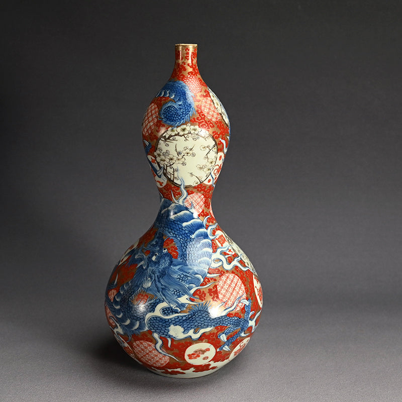 Large 18th c. Japanese Ko-Imari Porcelain Tokkuri Vase
