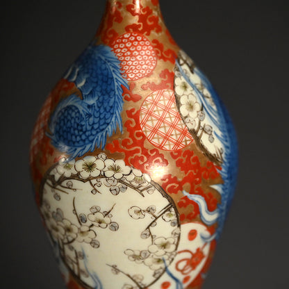 Large 18th c. Japanese Ko-Imari Porcelain Tokkuri Vase