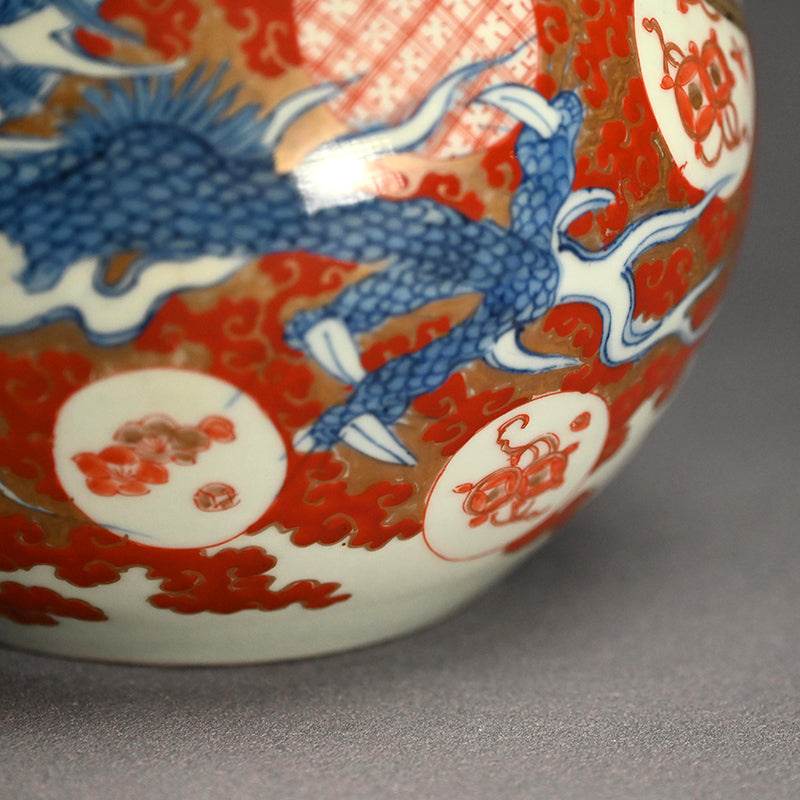 Large 18th c. Japanese Ko-Imari Porcelain Tokkuri Vase