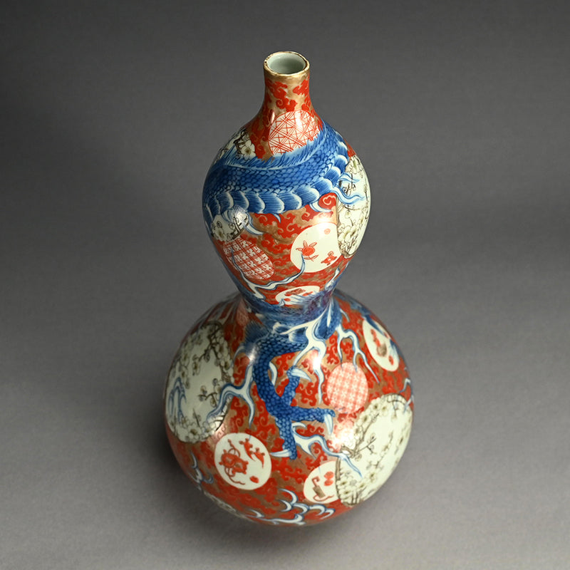 Large 18th c. Japanese Ko-Imari Porcelain Tokkuri Vase