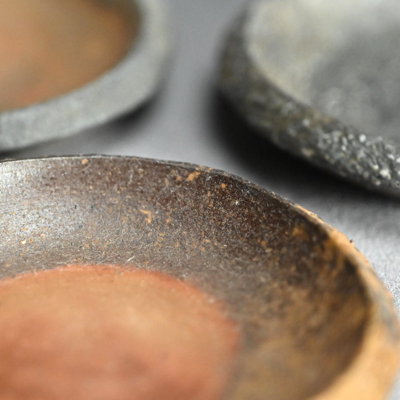 Bizen Yohen 6 pc. Plate Set ー森 敏彰 “備前 皿”