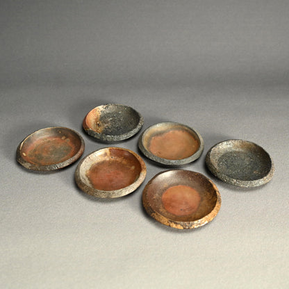 Bizen Yohen 6 pc. Plate Set ー森 敏彰 “備前 皿”