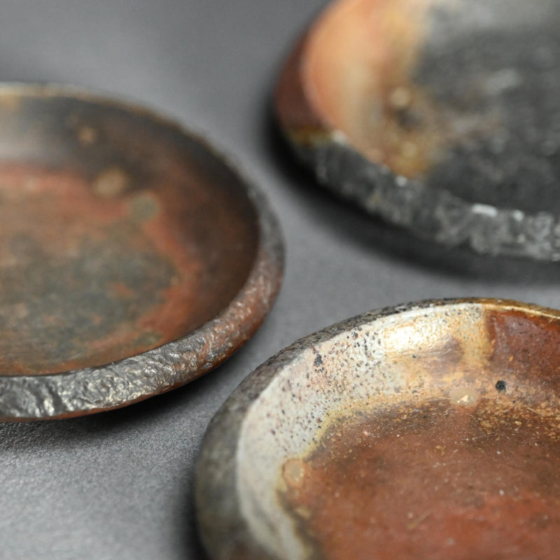 Bizen Yohen 6 pc. Plate Set ー森 敏彰 “備前 皿”