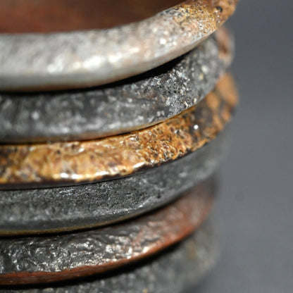 Bizen Yohen 6 pc. Plate Set ー森 敏彰 “備前 皿”