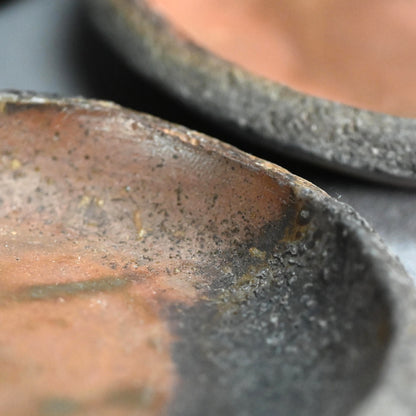 6 pc. Bizen Yohen Plate Set ー森 敏彰 “備前 皿”