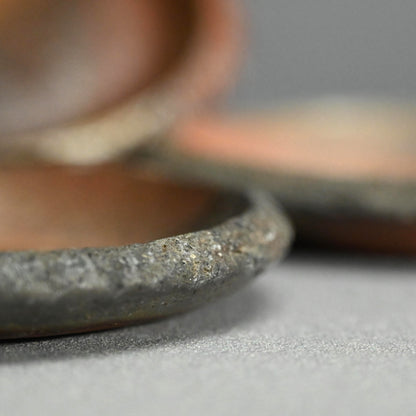 6 pc. Bizen Yohen Plate Set ー森 敏彰 “備前 皿”