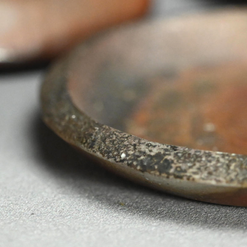 6 pc. Bizen Yohen Plate Set ー森 敏彰 “備前 皿”