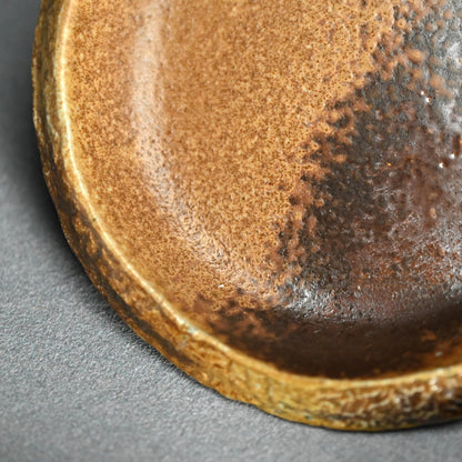 6 pc. Bizen Yohen Plate Set ー森 敏彰 “備前 皿”