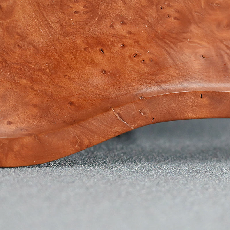 Beautiful Japanese Burl-wood Tea Tray ー吉田 静石 “狐箸自然型盆”