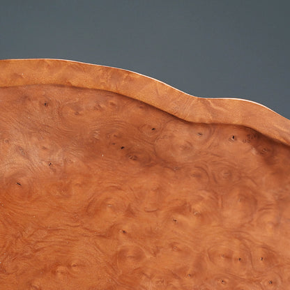 Beautiful Japanese Burl-wood Tea Tray ー吉田 静石 “狐箸自然型盆”