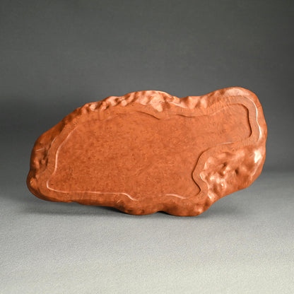 Beautiful Japanese Burl-wood Tea Tray ー吉田 静石 “狐箸自然型盆”