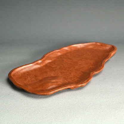 Beautiful Japanese Burl-wood Tea Tray ー吉田 静石 “狐箸自然型盆”