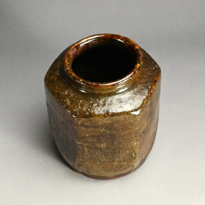Rare Dated 17th c. Japanese Hexagonal Mingei Jar
