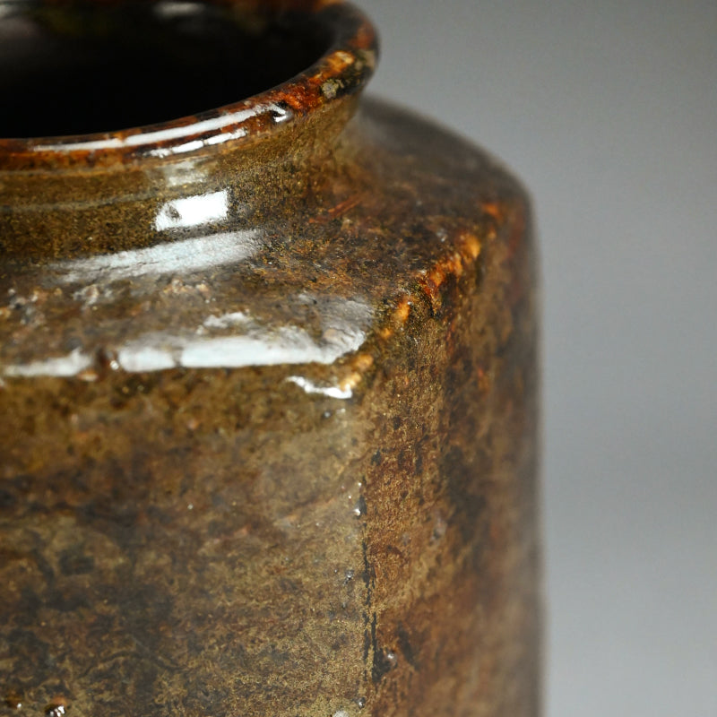 Rare Dated 17th c. Japanese Hexagonal Mingei Jar