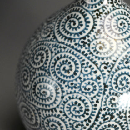 Edo p. Japanese Tako Karakusa Tokkuri Bottle Vase