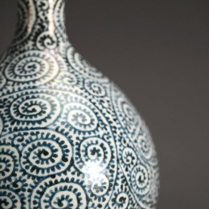 Edo p. Japanese Tako Karakusa Tokkuri Bottle Vase