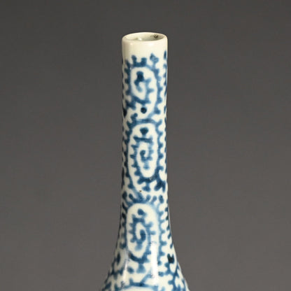 Exquisite Tsurukubi Style Edo p. Tako-Karakusa Vase