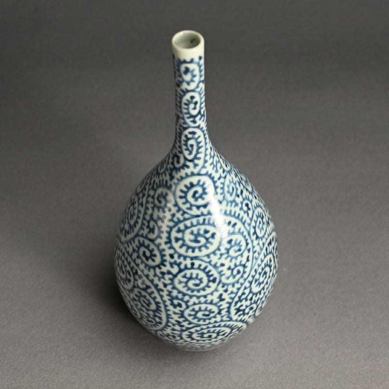 Exquisite Tsurukubi Style Edo p. Tako-Karakusa Vase